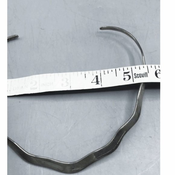 925 Sterling Silver Heavy Wavy Neck Collar Necklace Pendant Charm Choker - Picture 3 of 6